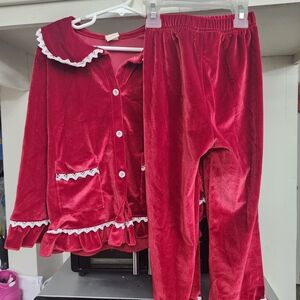 Red Velvet Kids Matching Set